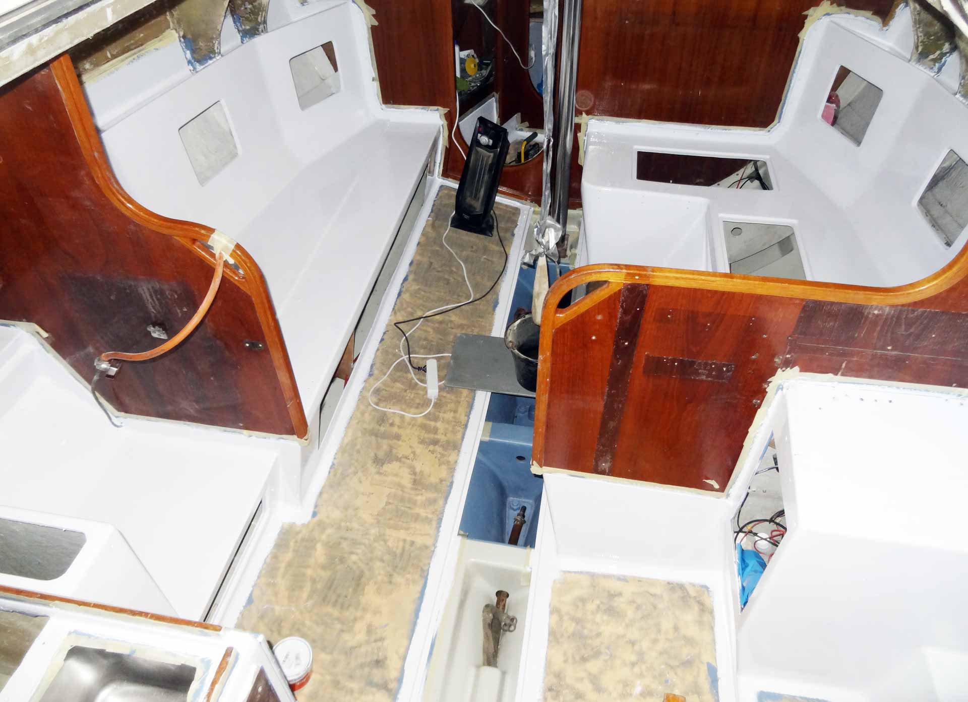 Refitting A Sailing Yacht Painting The Interior