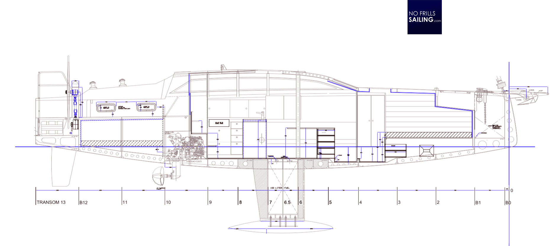 06 Plan Berckemeyer Yacht design BM36 - Inverted Bow Yacht : Inverted Bows in Sailing Yacht Design