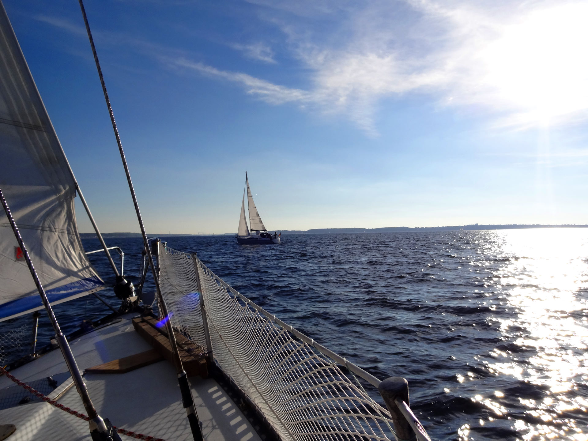 A perfect sailing day on the Baltic Sea.