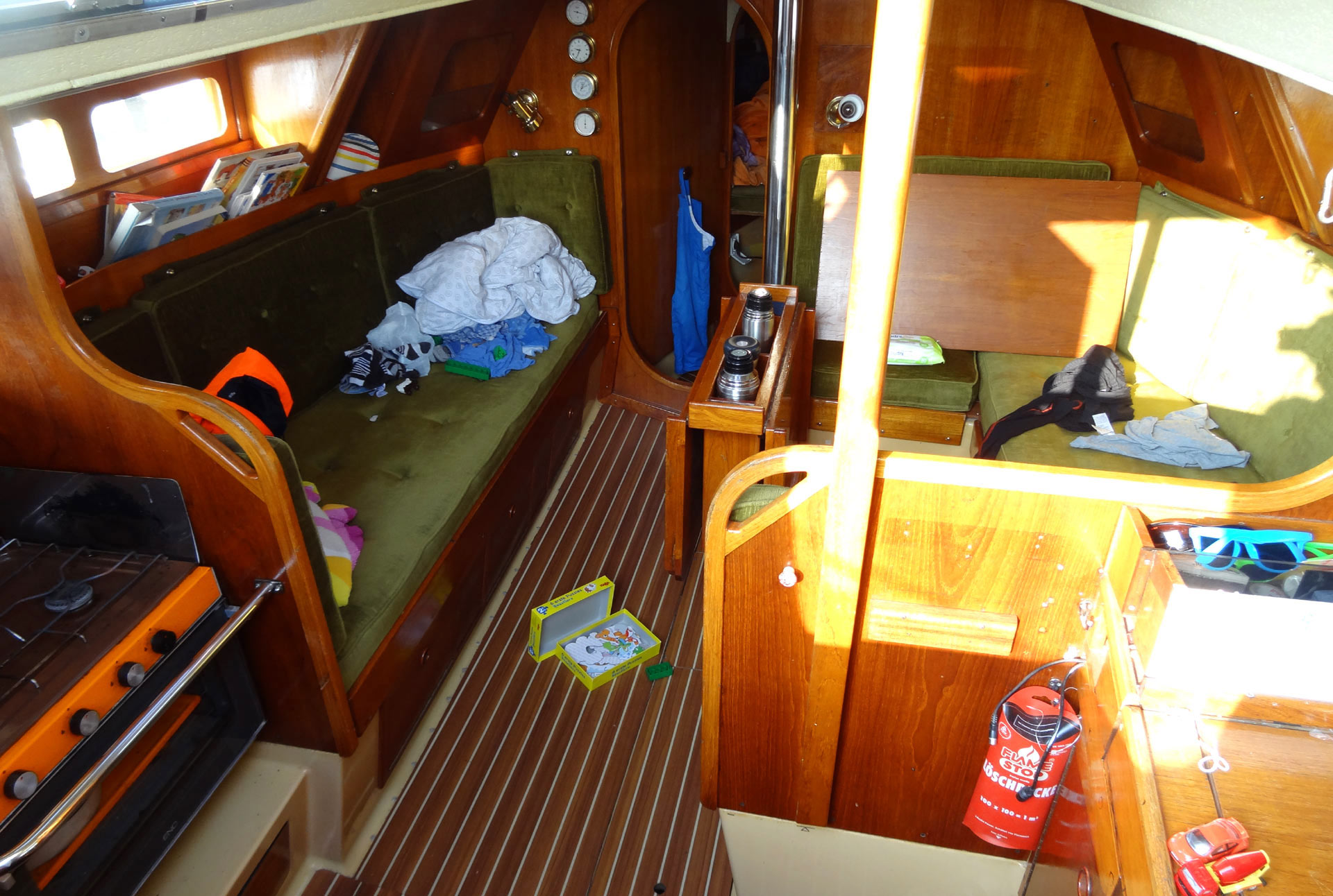 After the trip: The yacht needs a complete cleanup.