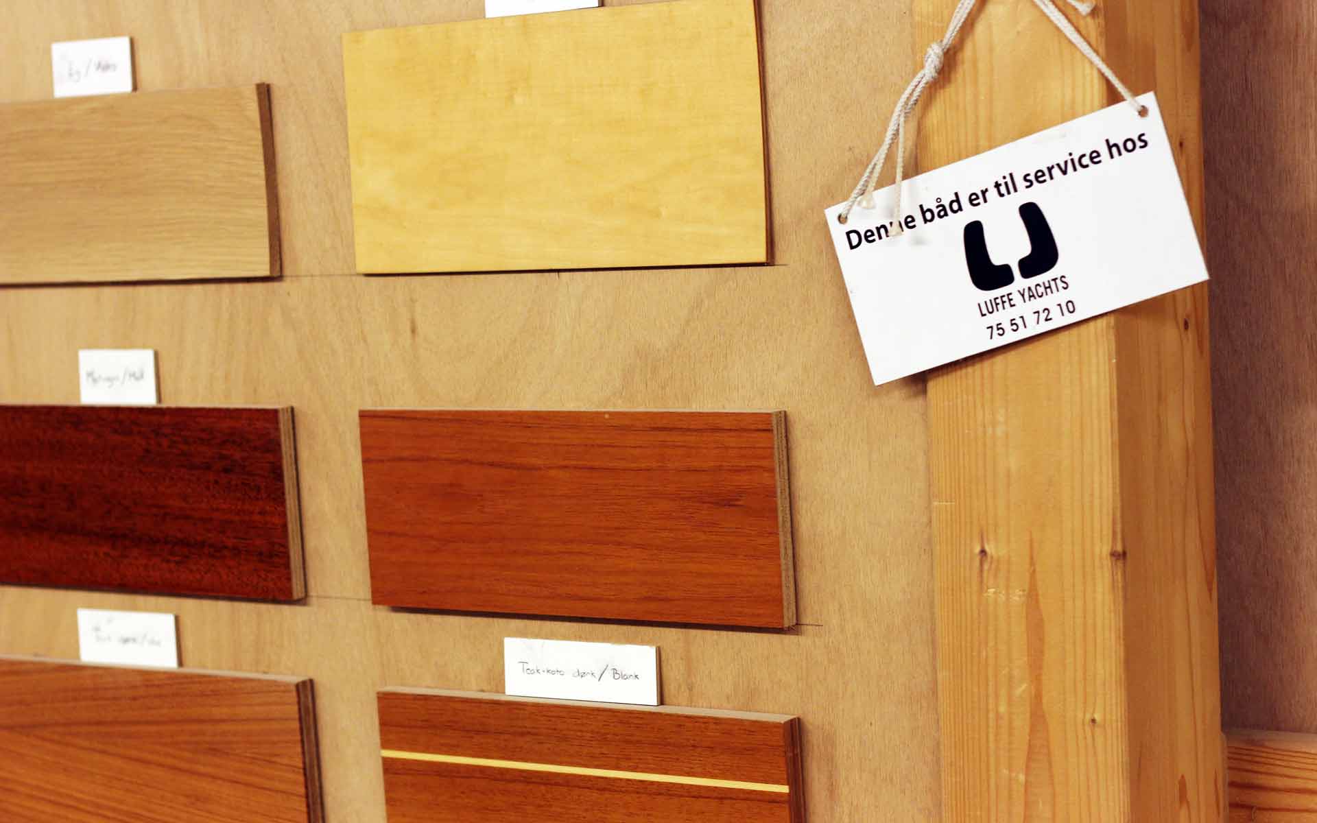 A Luffe owner can choose from a variety of high grade wooden material