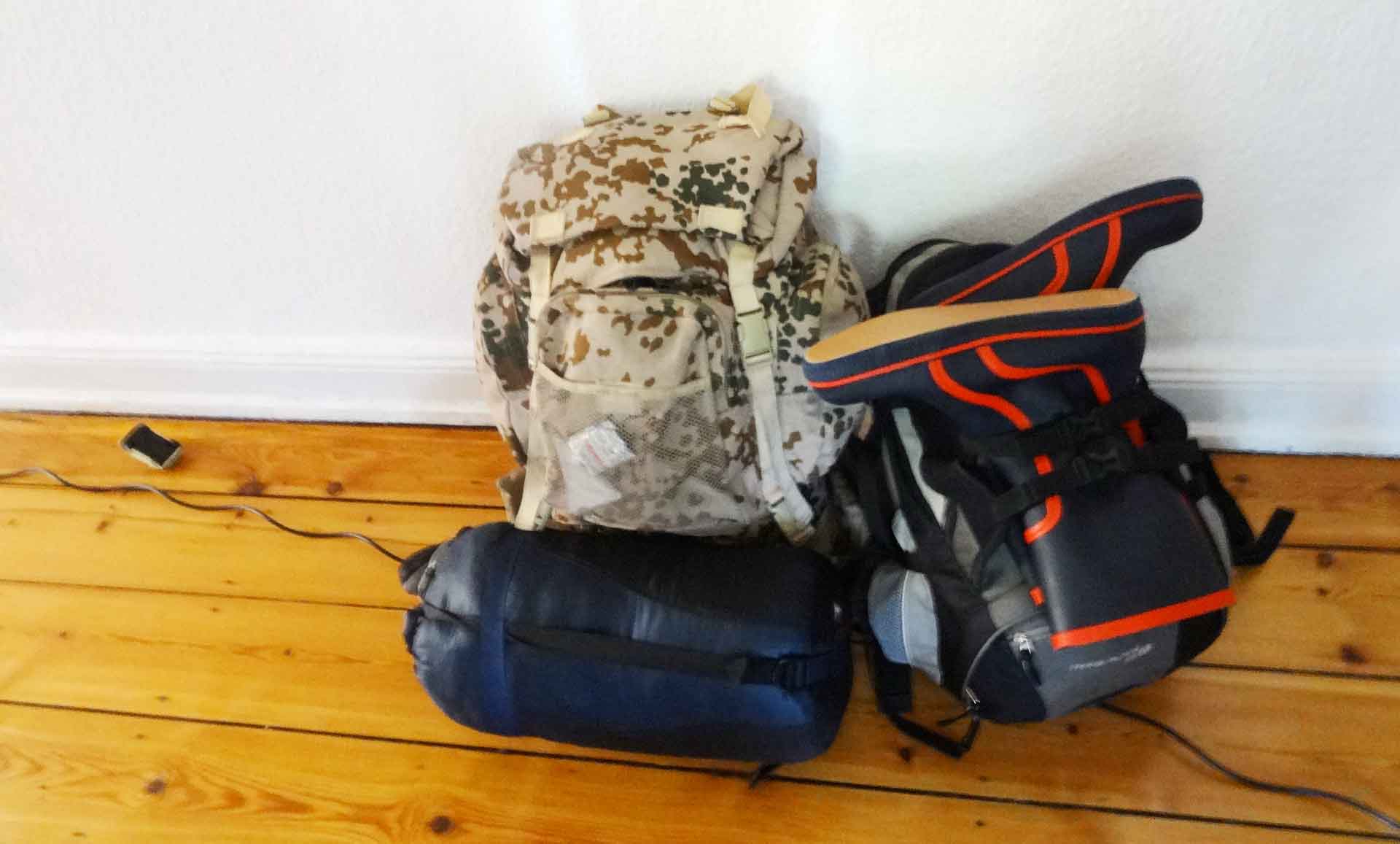 Two rucksacks for 7 days of sailing