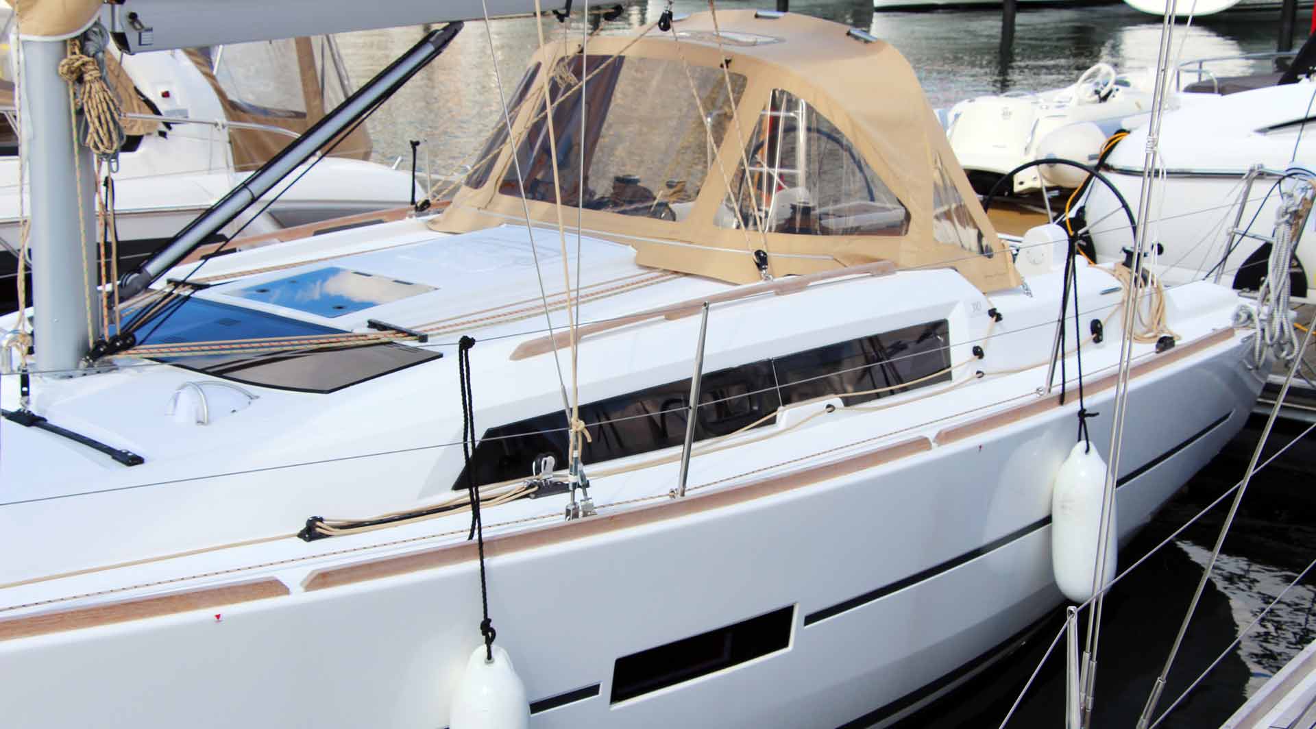 The Dufour 310 is the smallest in range: Yet a big ship indeed