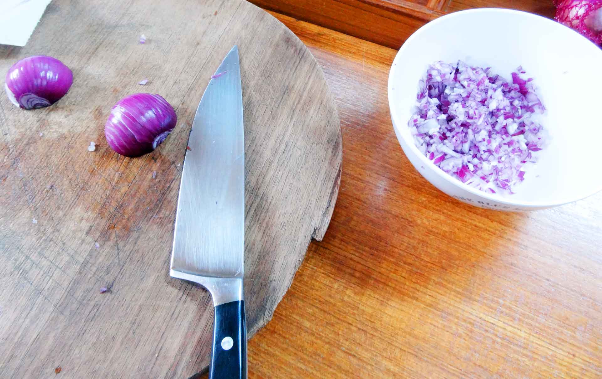Chopping the Onions. Take Care of your Eyes ...