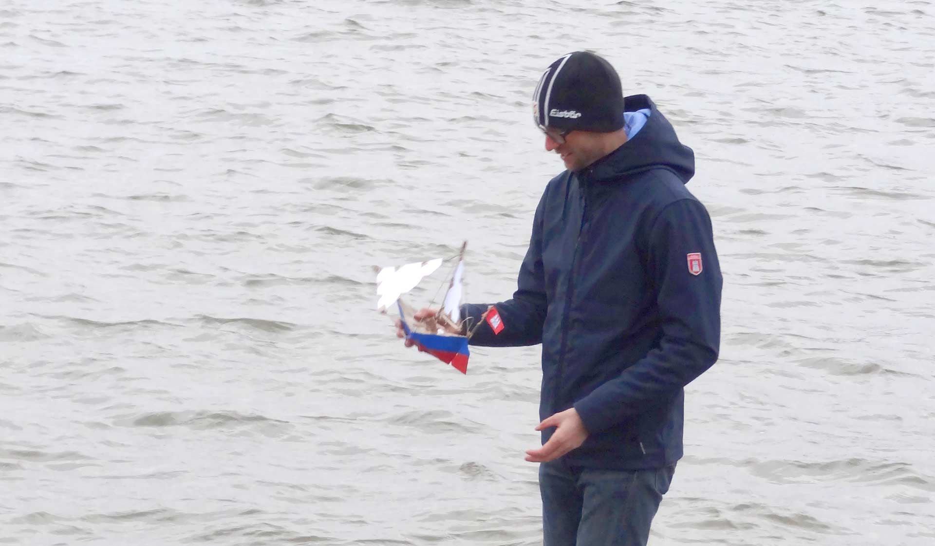 2013: The first Navel Ship shortly before hitting waters in the River Elbe