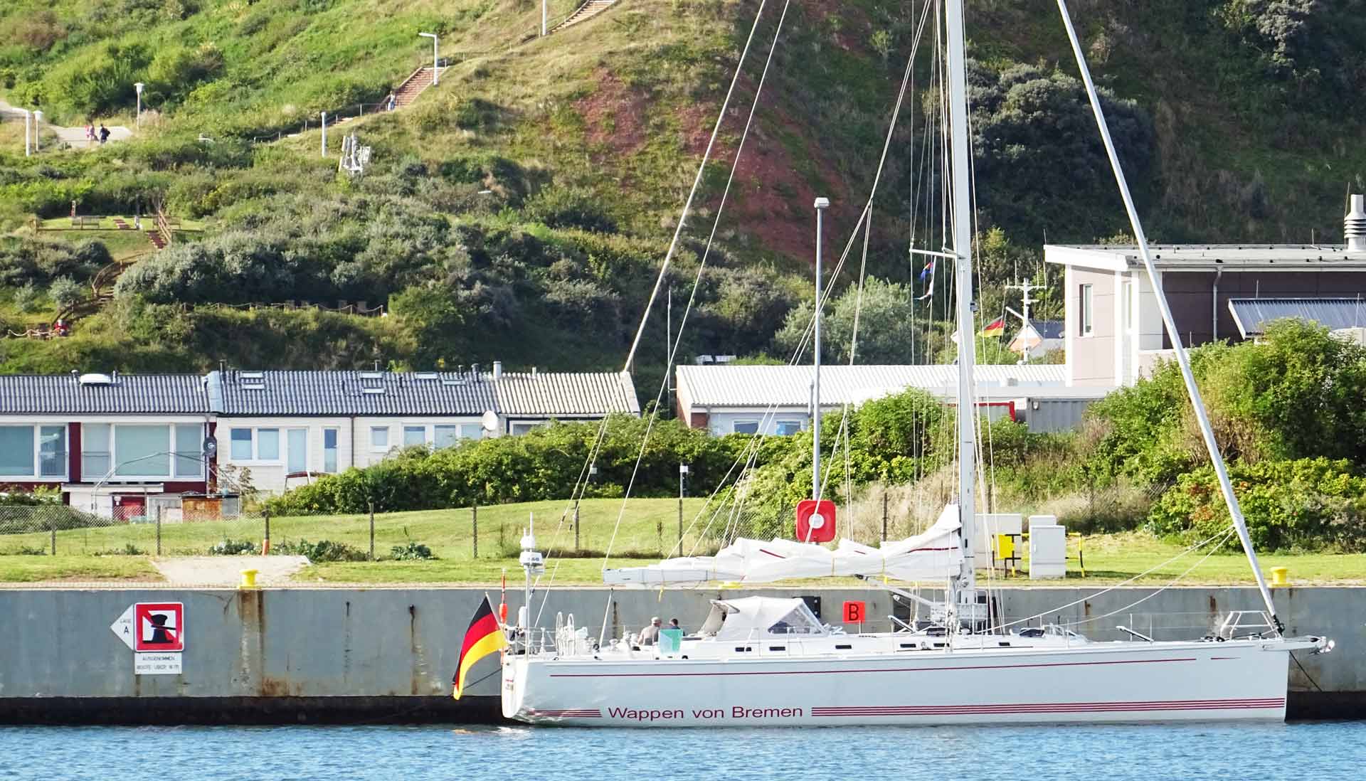 The German yacht Hanse Explorer in Bremen