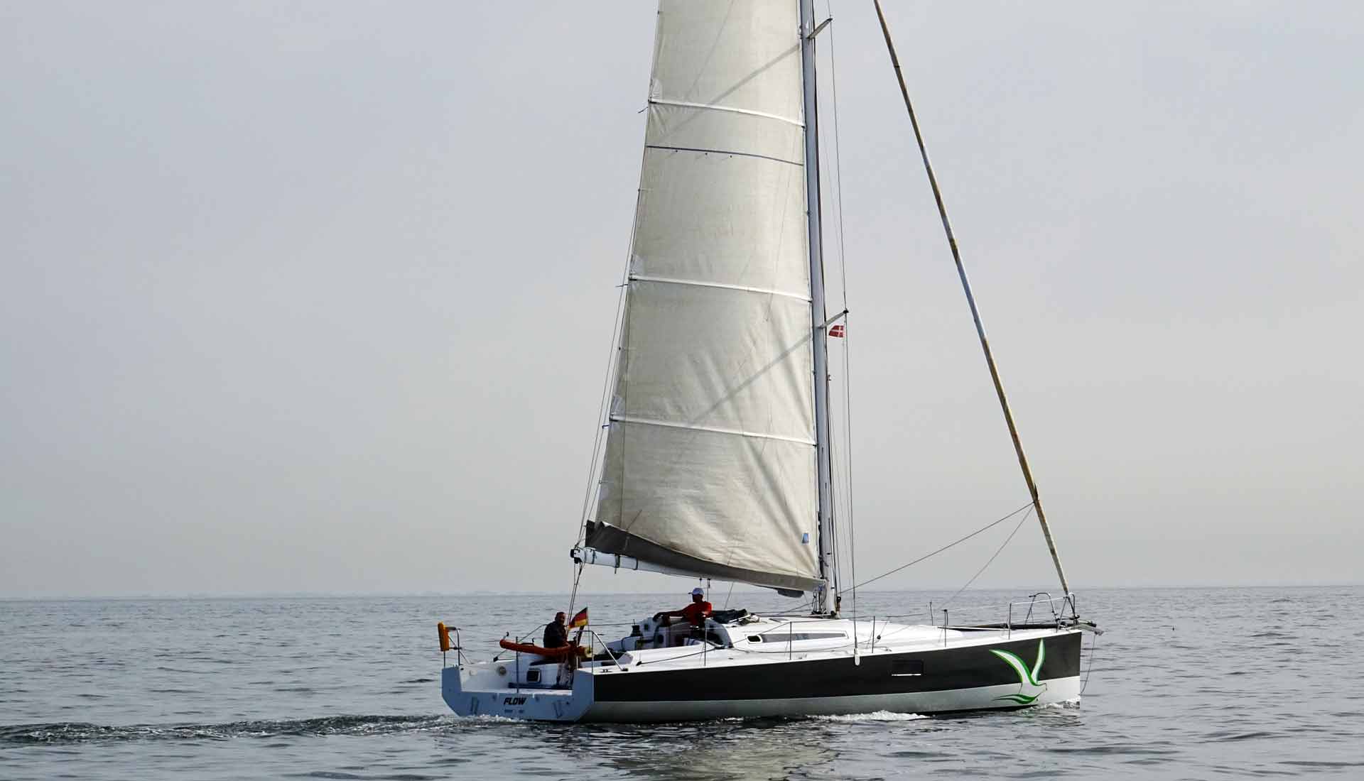 A rare sight: A Pogo 50 sailing yacht