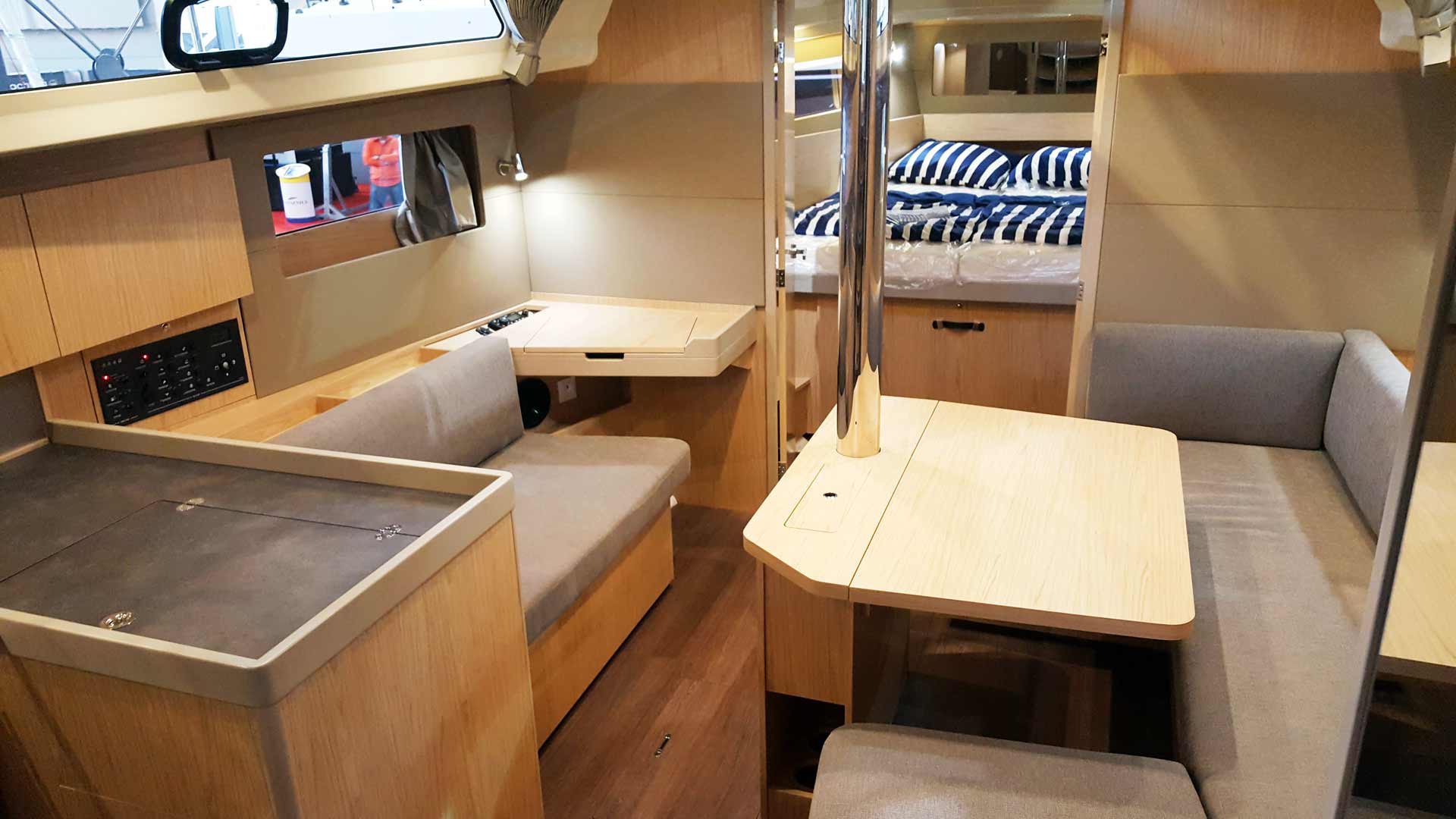 The Saloon of the Beneteau