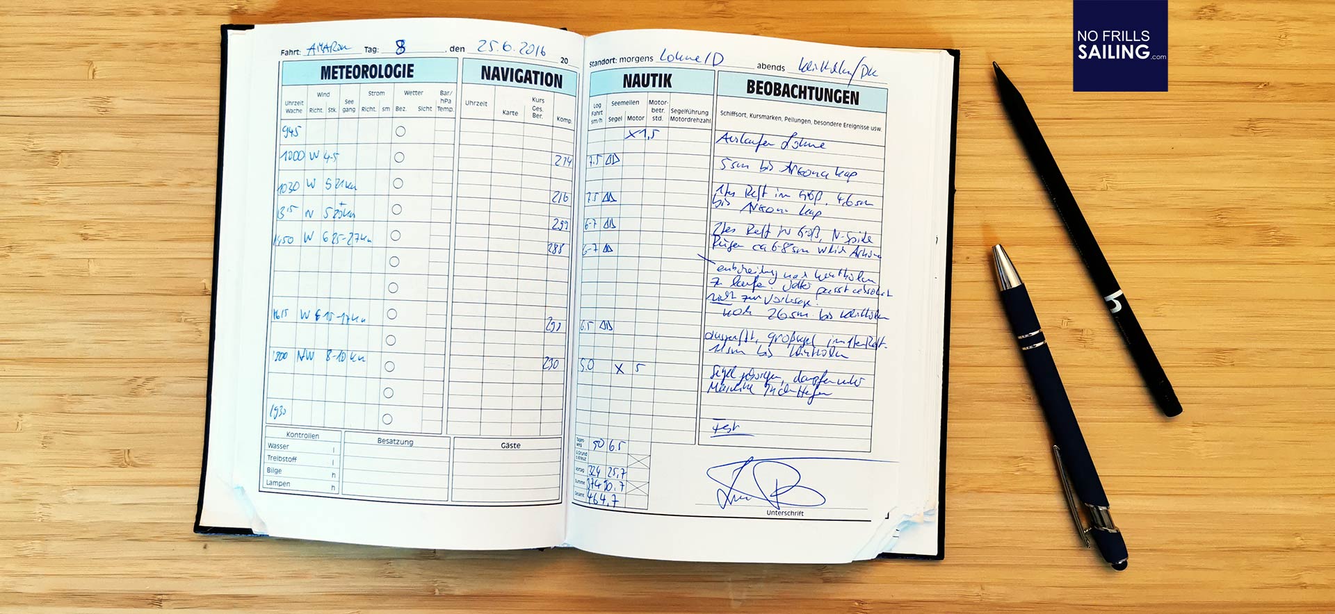 How to Make Your Sailboat Log a Legal Document