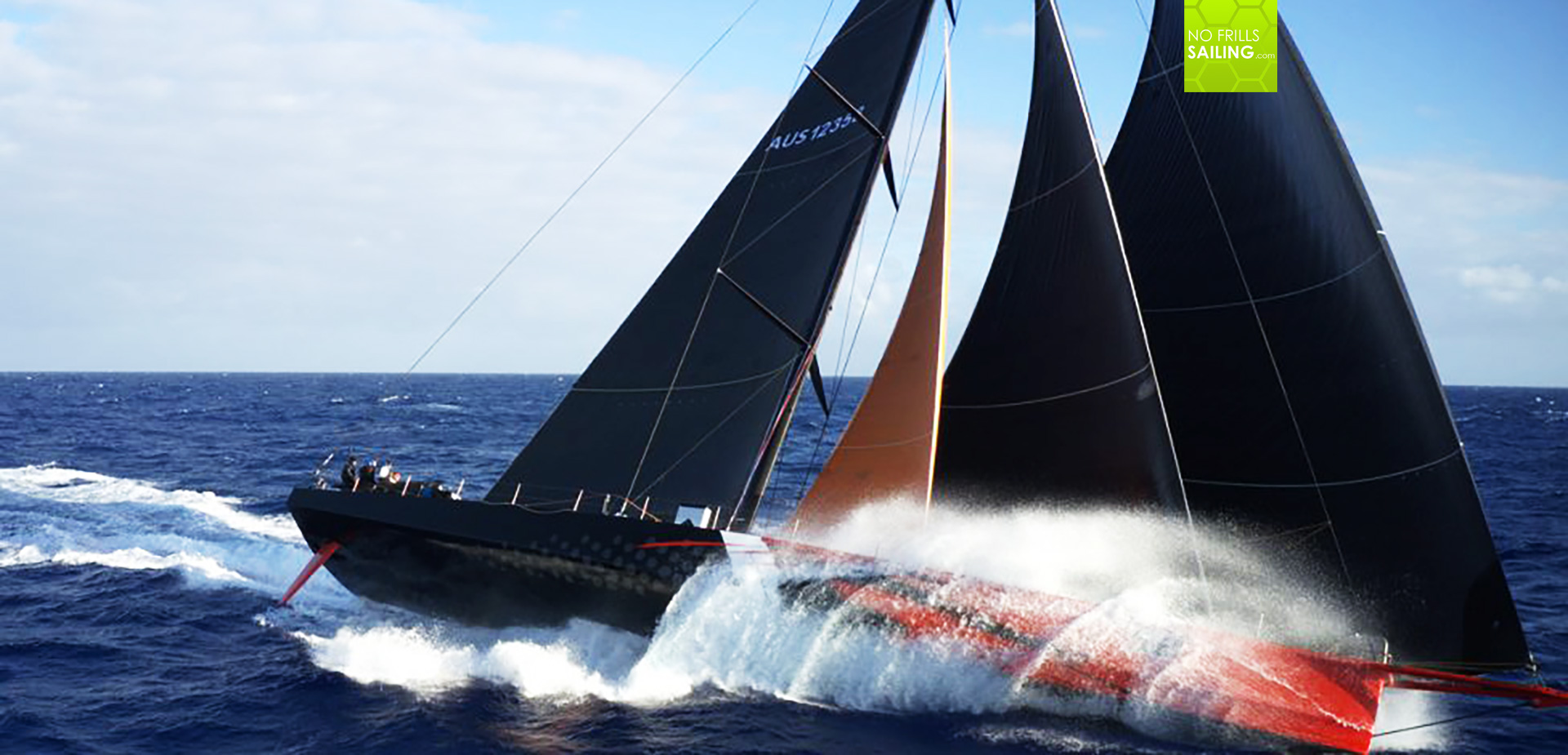 why do maxi yachts have black sails